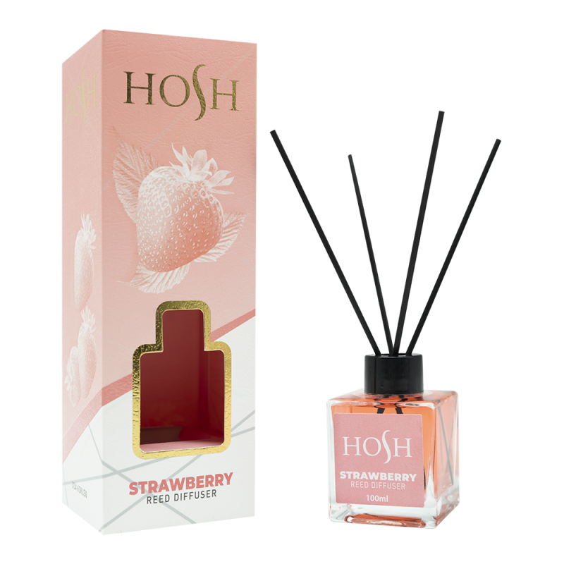 HOSH Strawberry Reed Diffuser 100 ml (Çilekli Çubuklu Oda Kokusu)