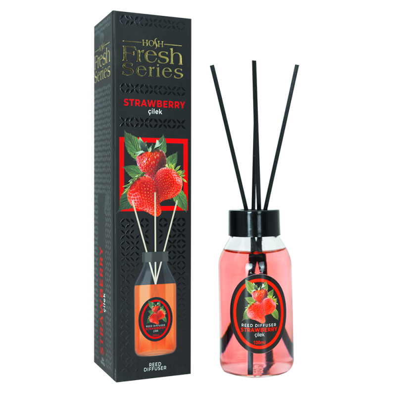 HOSH FRESH Strawberry Reed Diffuser 100 ml (Çubuklu Oda Kokusu)